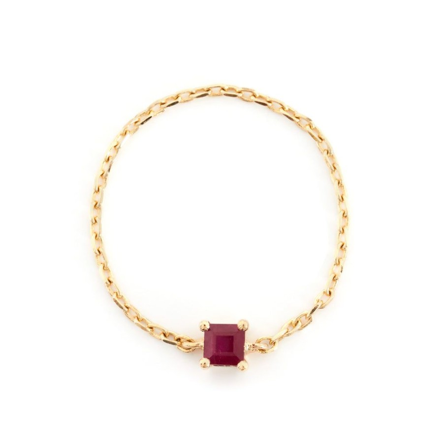 Jewelry YI Collection Chain Rings | Ruby Chain Ring