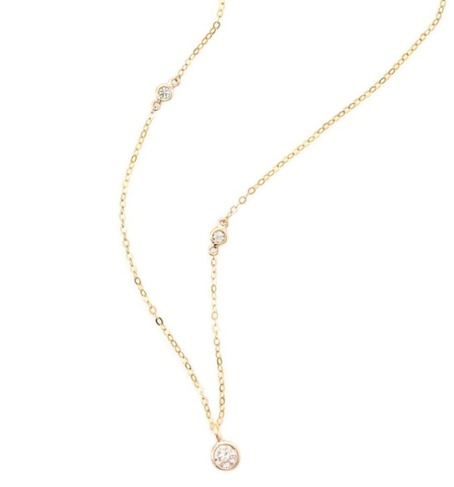 Jewelry YI Collection | Champagne Diamond Dot Necklace