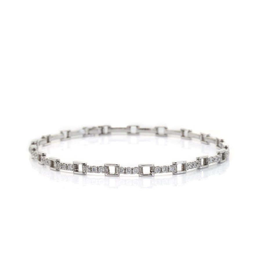 Jewelry YI Collection | Platinum Diamond Links Bracelet