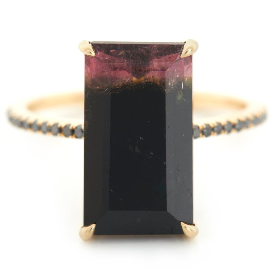 Jewelry YI Collection | Tourmaline & Black Diamond Supreme Protection Ring