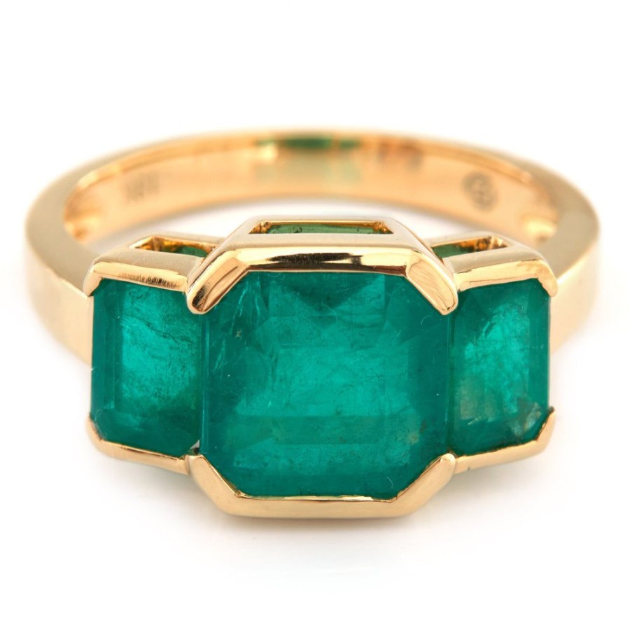 Jewelry YI Collection Something Bigger | Emerald Tonal Deco Supreme Ring