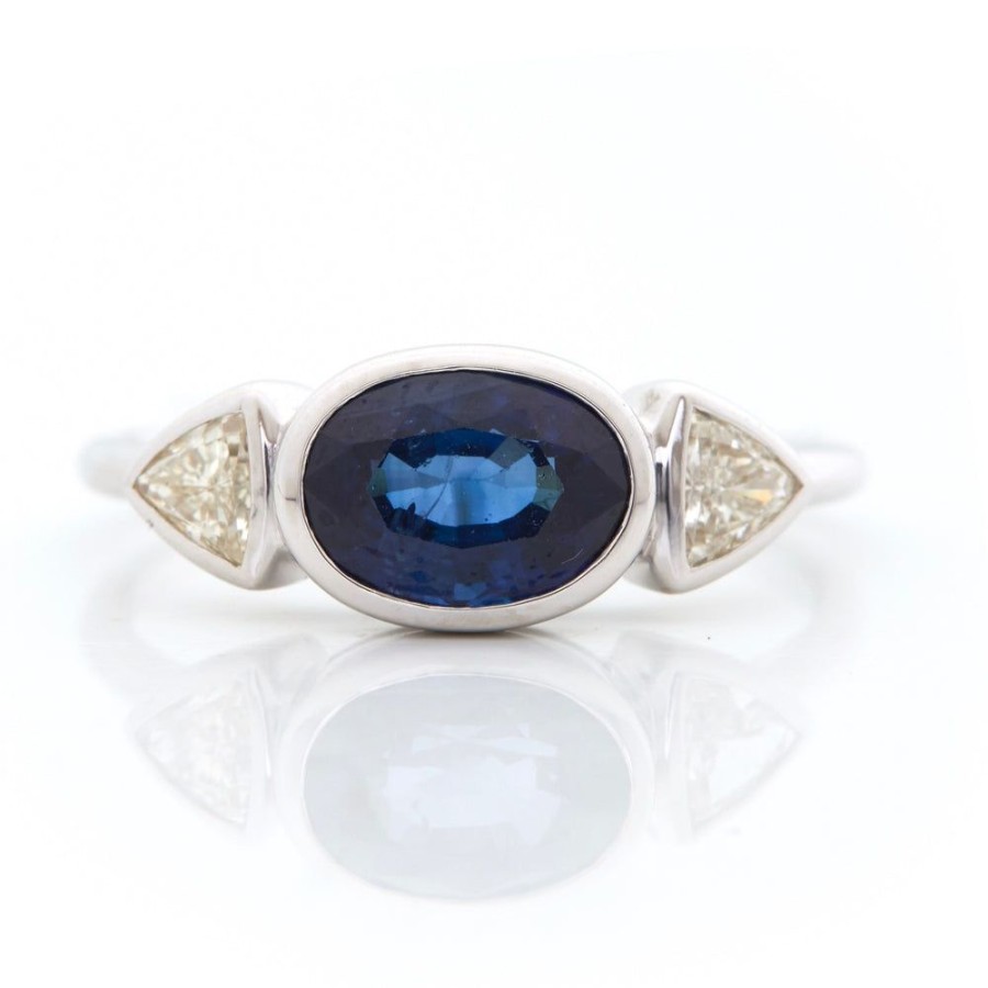 Jewelry YI Collection Triplets | Ceylon Sapphire & Diamond Ever After Ring