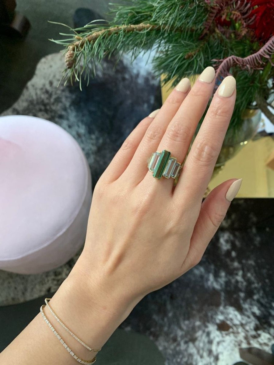 Jewelry YI Collection Something Bigger | Tourmaline & Aquamarine Rhythm Ring