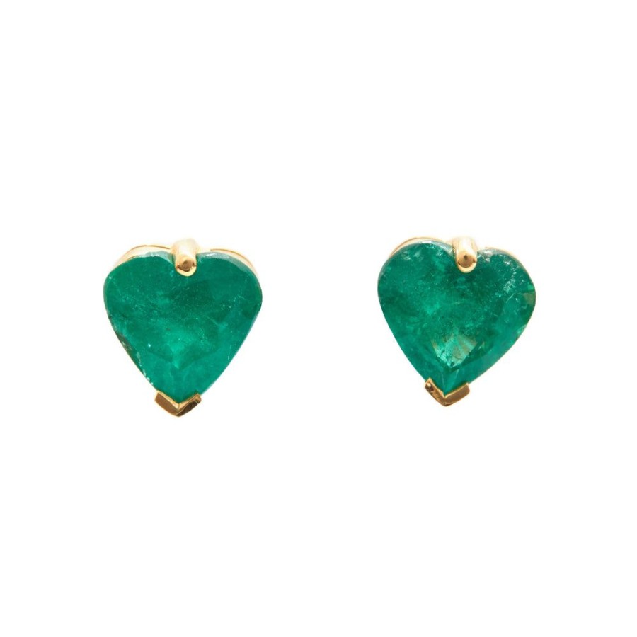 Jewelry YI Collection | Emerald Heart Supreme Studs