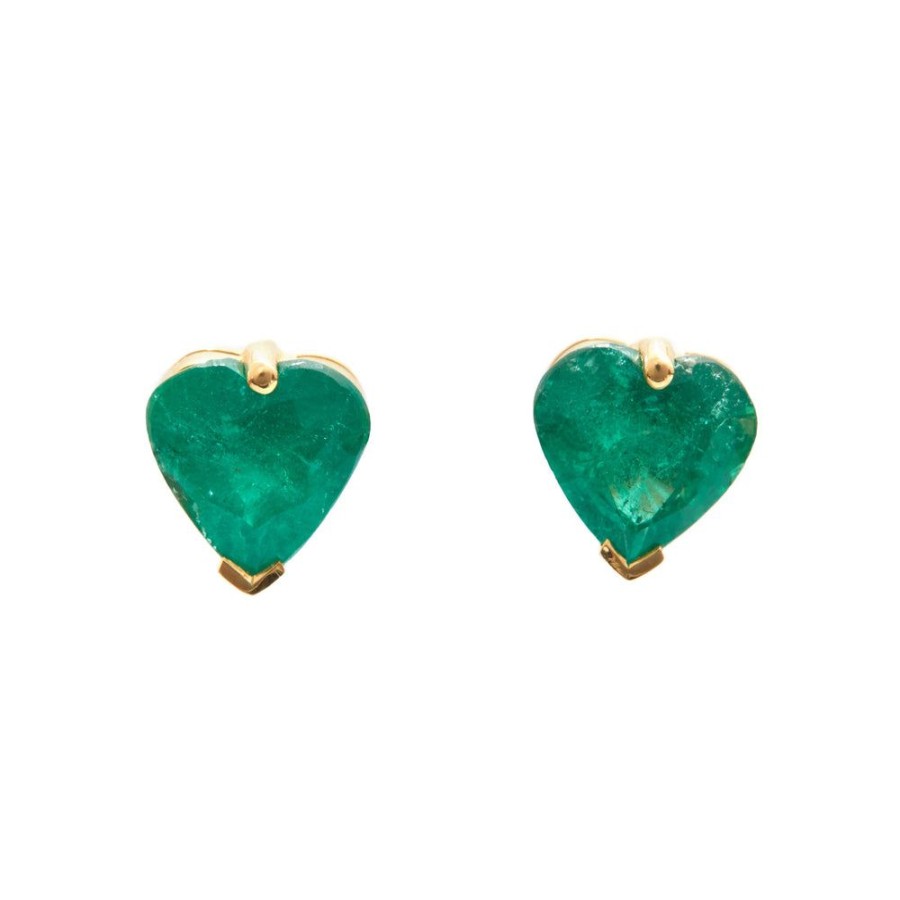 Jewelry YI Collection | Emerald Heart Supreme Studs