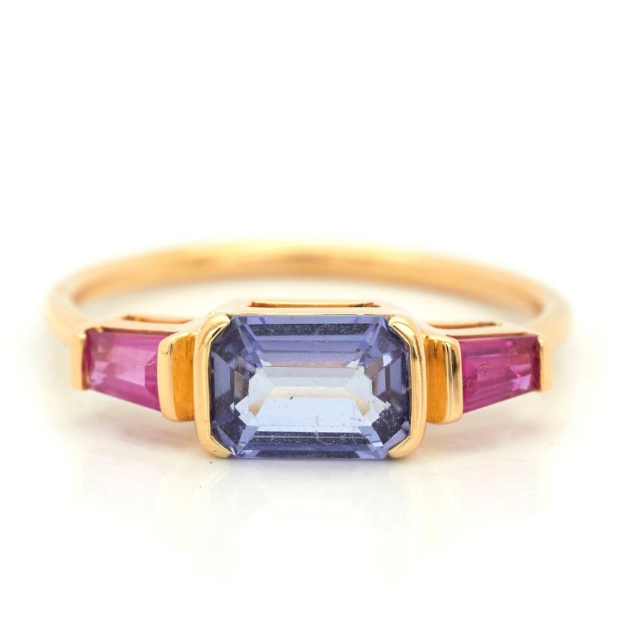 Jewelry YI Collection Triplets | Tanzanite & Ruby Ring