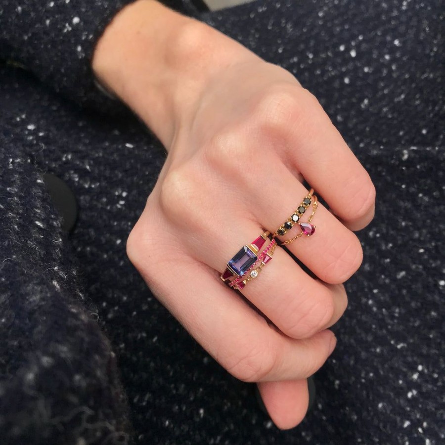 Jewelry YI Collection Triplets | Tanzanite & Ruby Ring