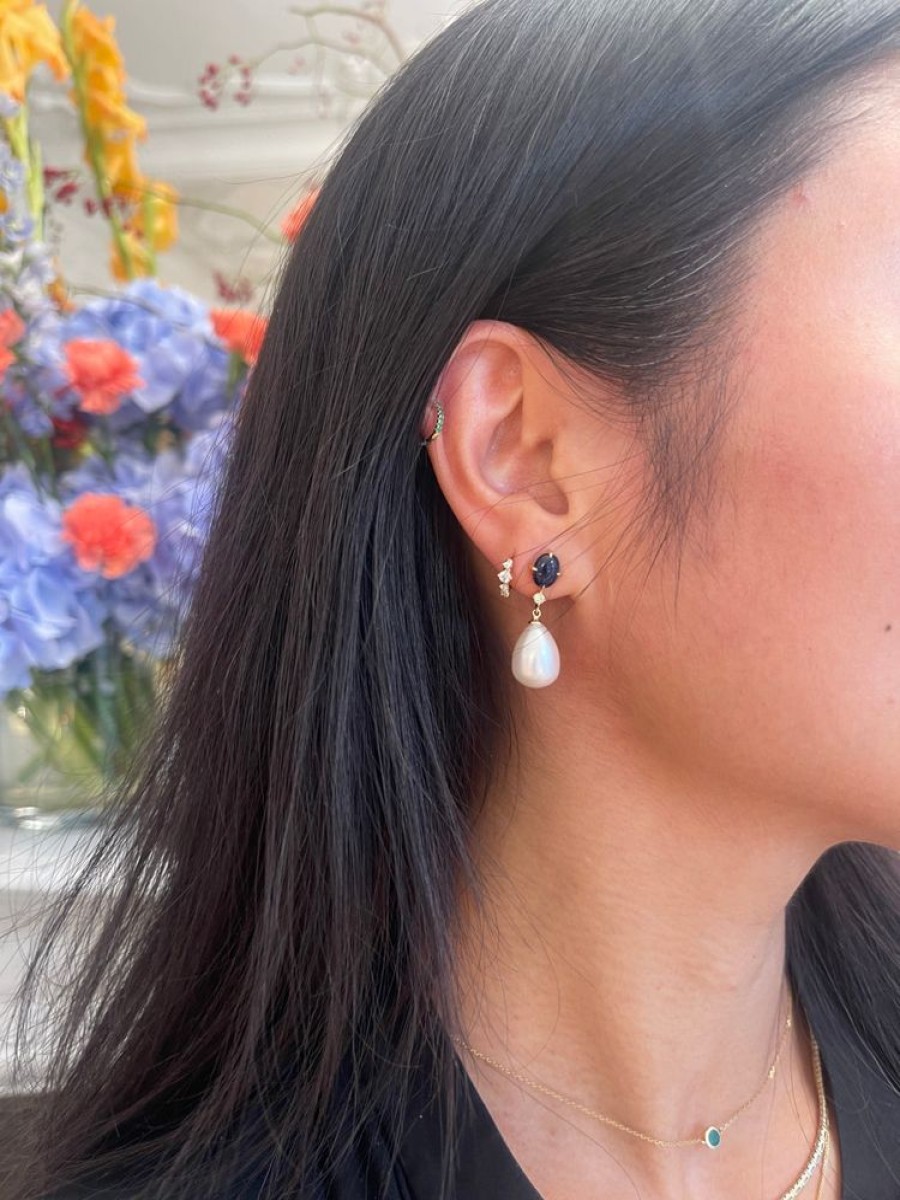 Jewelry YI Collection | Royal Sapphire & Pearl Earrings