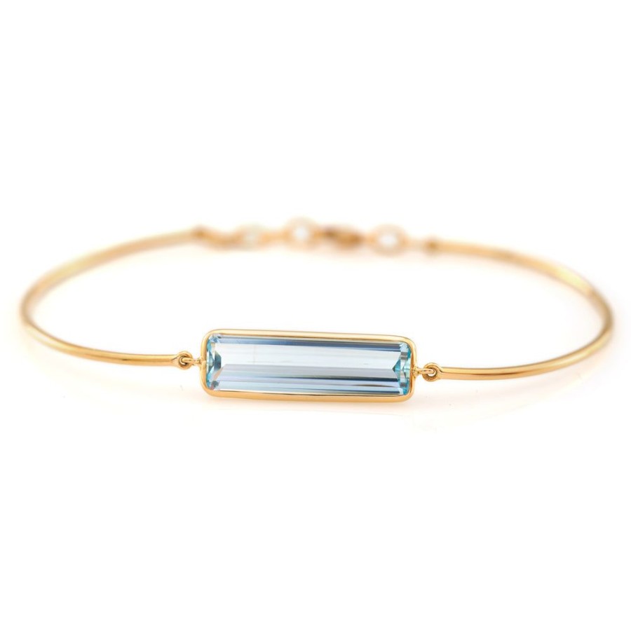 Jewelry YI Collection | Aquamarine Bangle