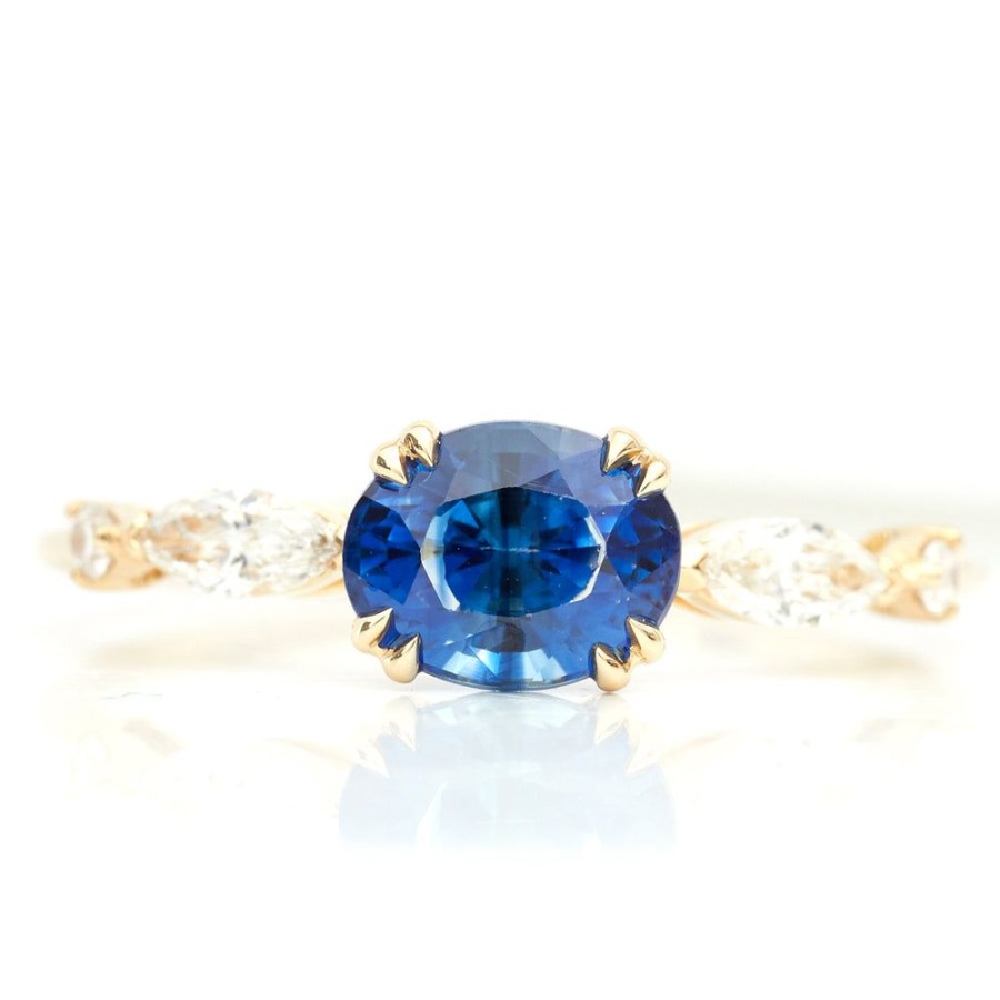 Jewelry YI Collection | Ceylon Sapphire & Diamond Dream Weaver Ring