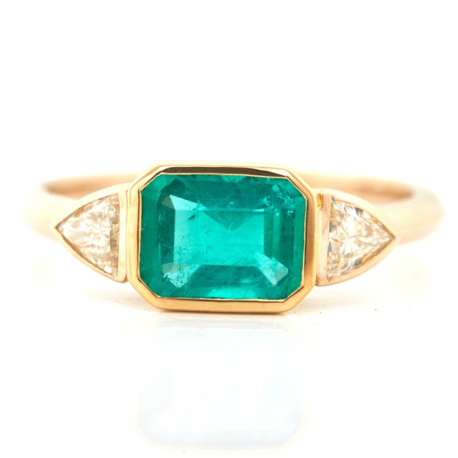 Jewelry YI Collection Something Bigger | Emerald & Diamond Everlasting Ring