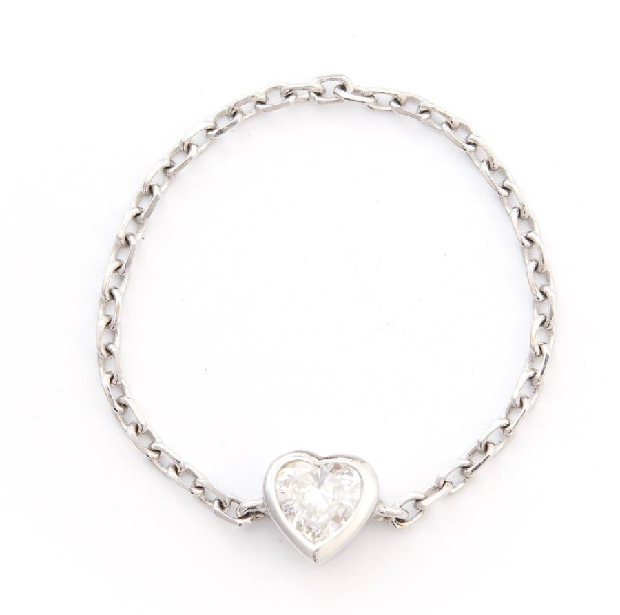 Jewelry YI Collection Diamonds | Diamond Heart Chain Ring