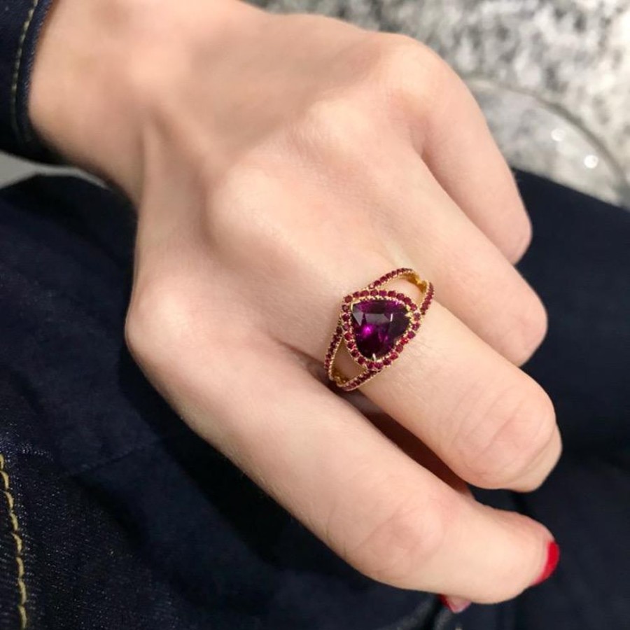 Jewelry YI Collection Something Bigger | Rhodolite & Ruby Love Ring