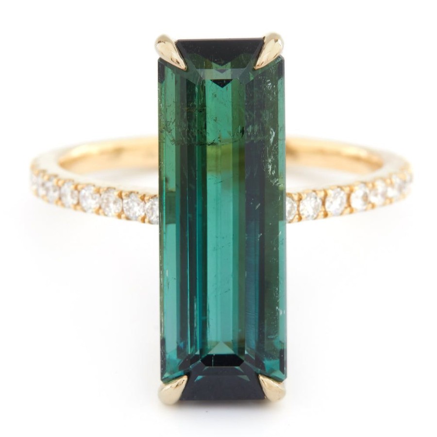 Jewelry YI Collection Something Bigger | Green Tourmaline & Diamond Supreme Deco Ring