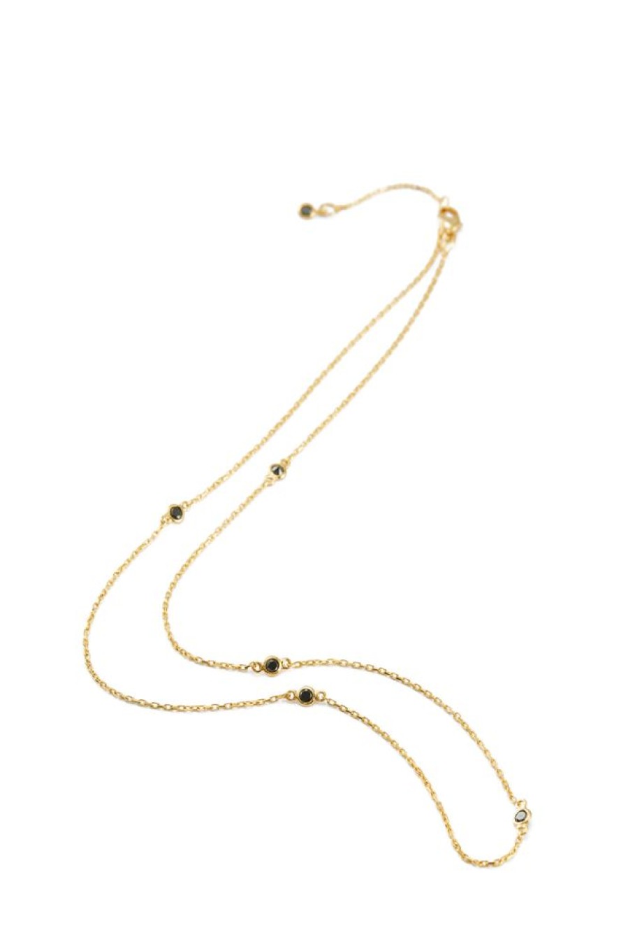 Jewelry YI Collection | Black Diamond Dot Necklace