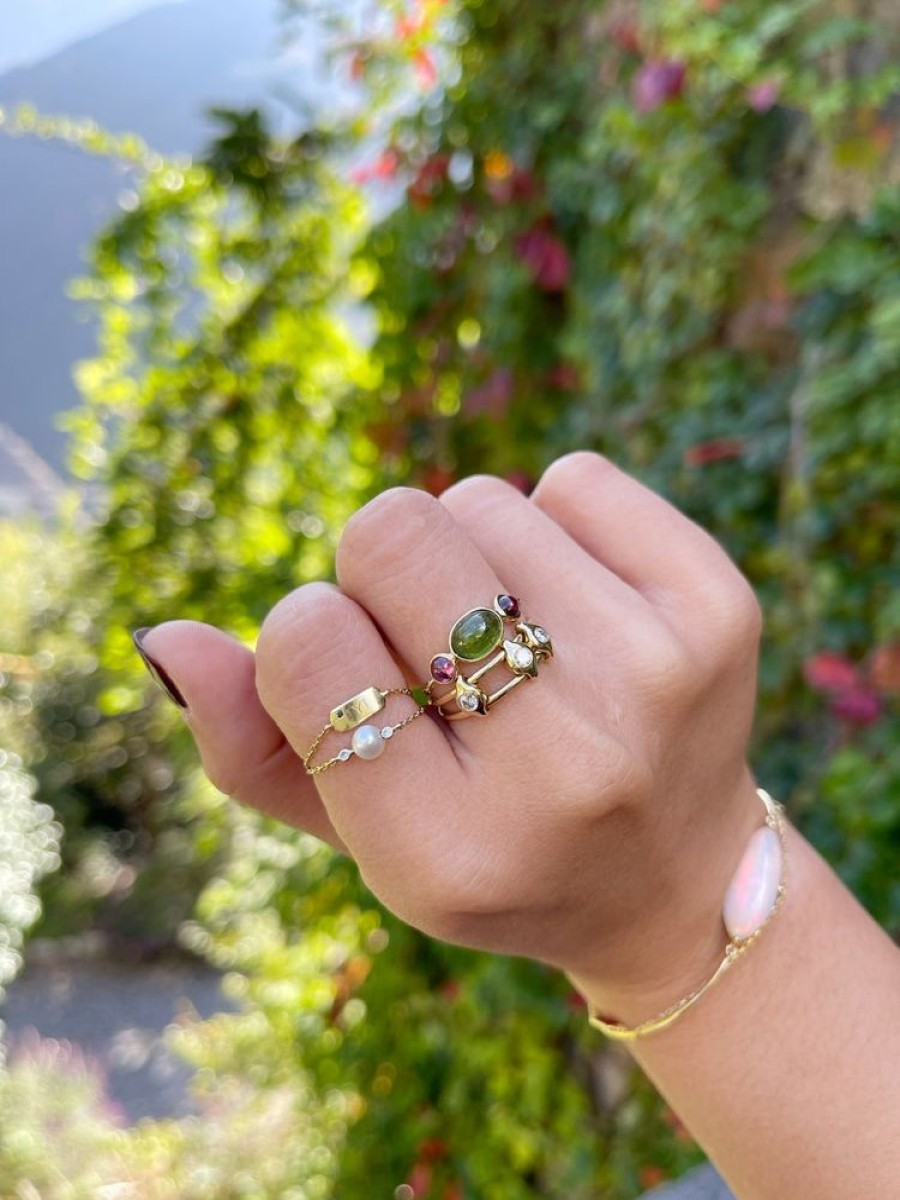 Jewelry YI Collection Triplets | Tourmaline Eos Chain Ring