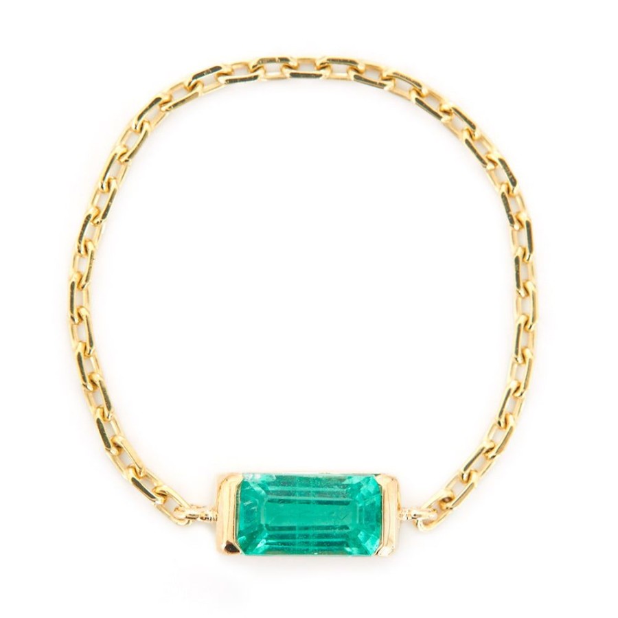 Jewelry YI Collection | Emerald Cut Chain Ring