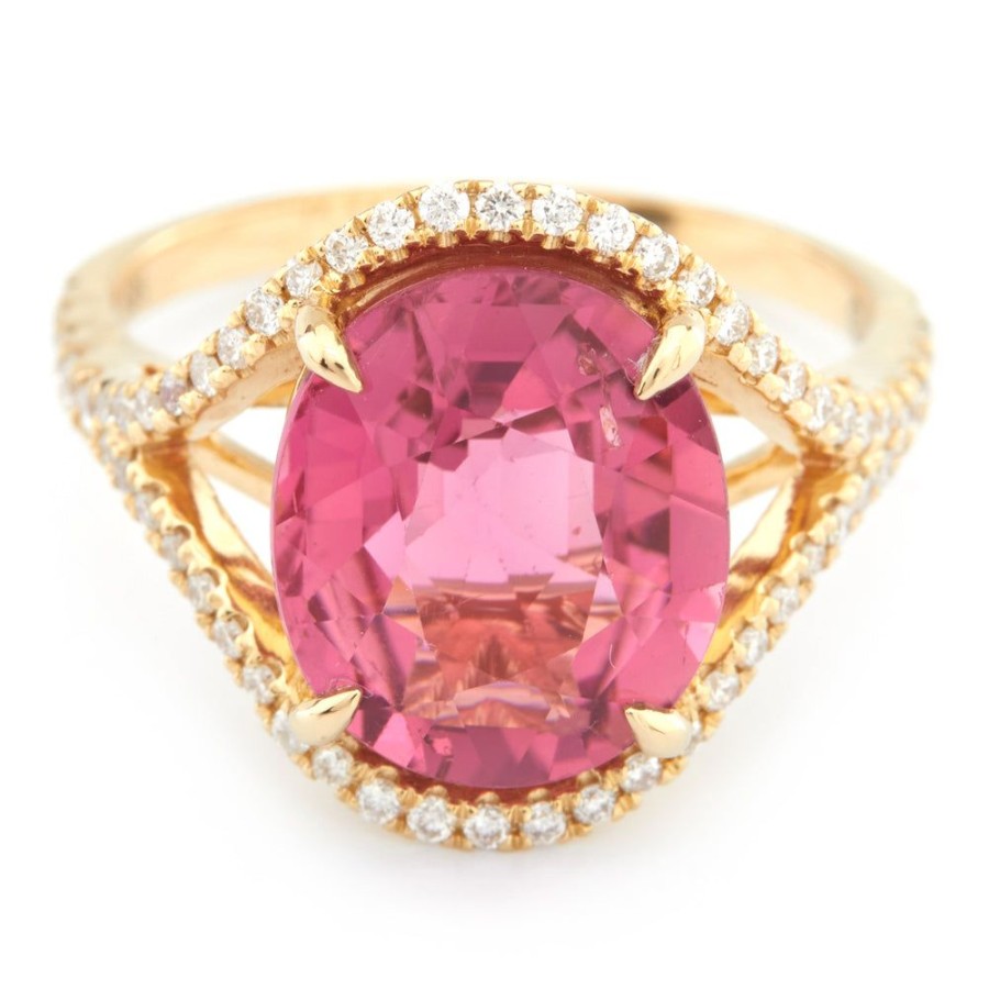 Jewelry YI Collection | Love'S Eye Pink Tourmaline & Diamond Ring