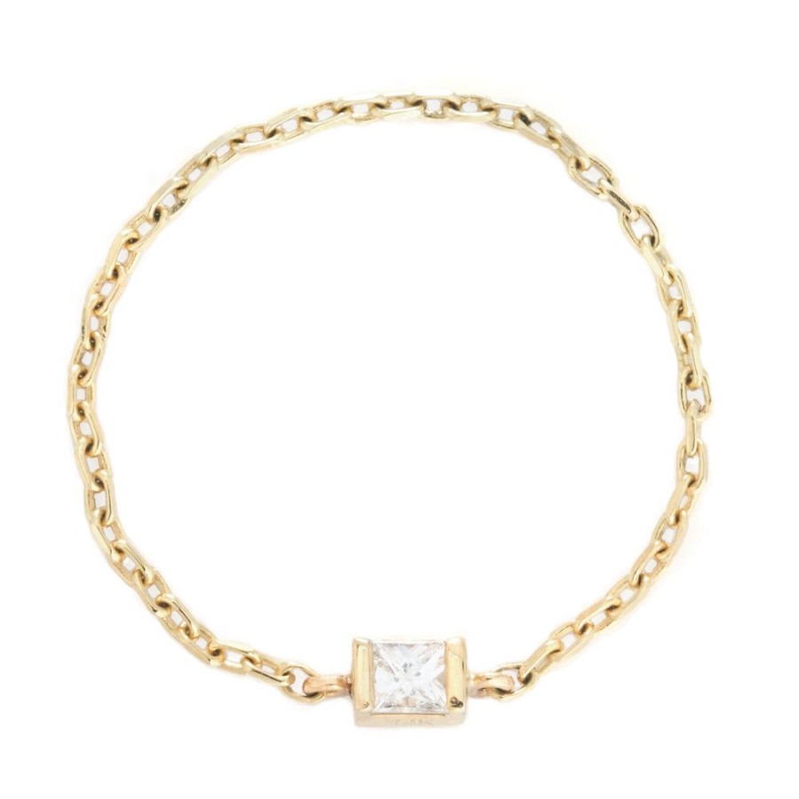 Jewelry YI Collection Diamonds | Diamond Princess Cut Chain Ring