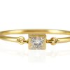 Jewelry YI Collection Single Gemstones | Diamond Princess Cut Petite Circle Ring