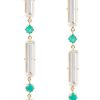 Jewelry YI Collection | Emerald & White Topaz Cascade Earrings