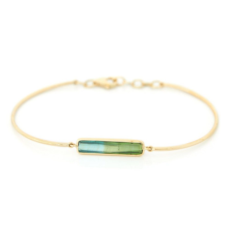 Jewelry YI Collection | Blue-Green Bicolor Tourmaline Bangle