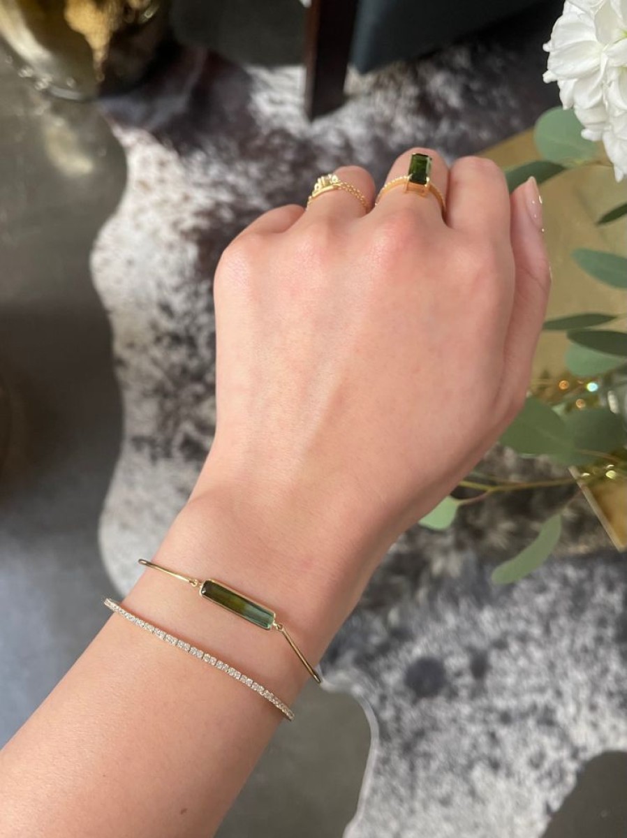 Jewelry YI Collection | Blue-Green Bicolor Tourmaline Bangle