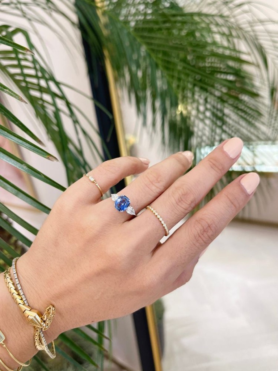 Jewelry YI Collection | Ceylon Sapphire And Diamond Eternal Ring