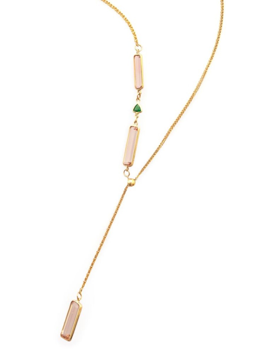 Jewelry YI Collection | Morganite & Tsavorite Lasso Lariat