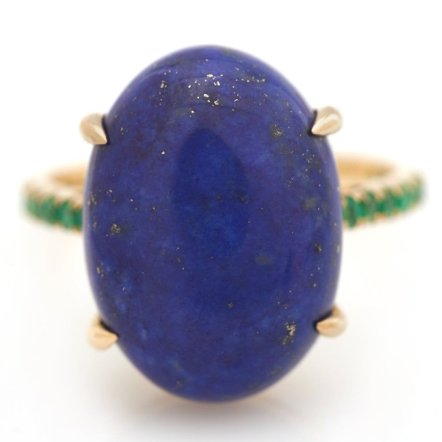 Jewelry YI Collection Something Bigger | Lapis & Emerald Globe Ring