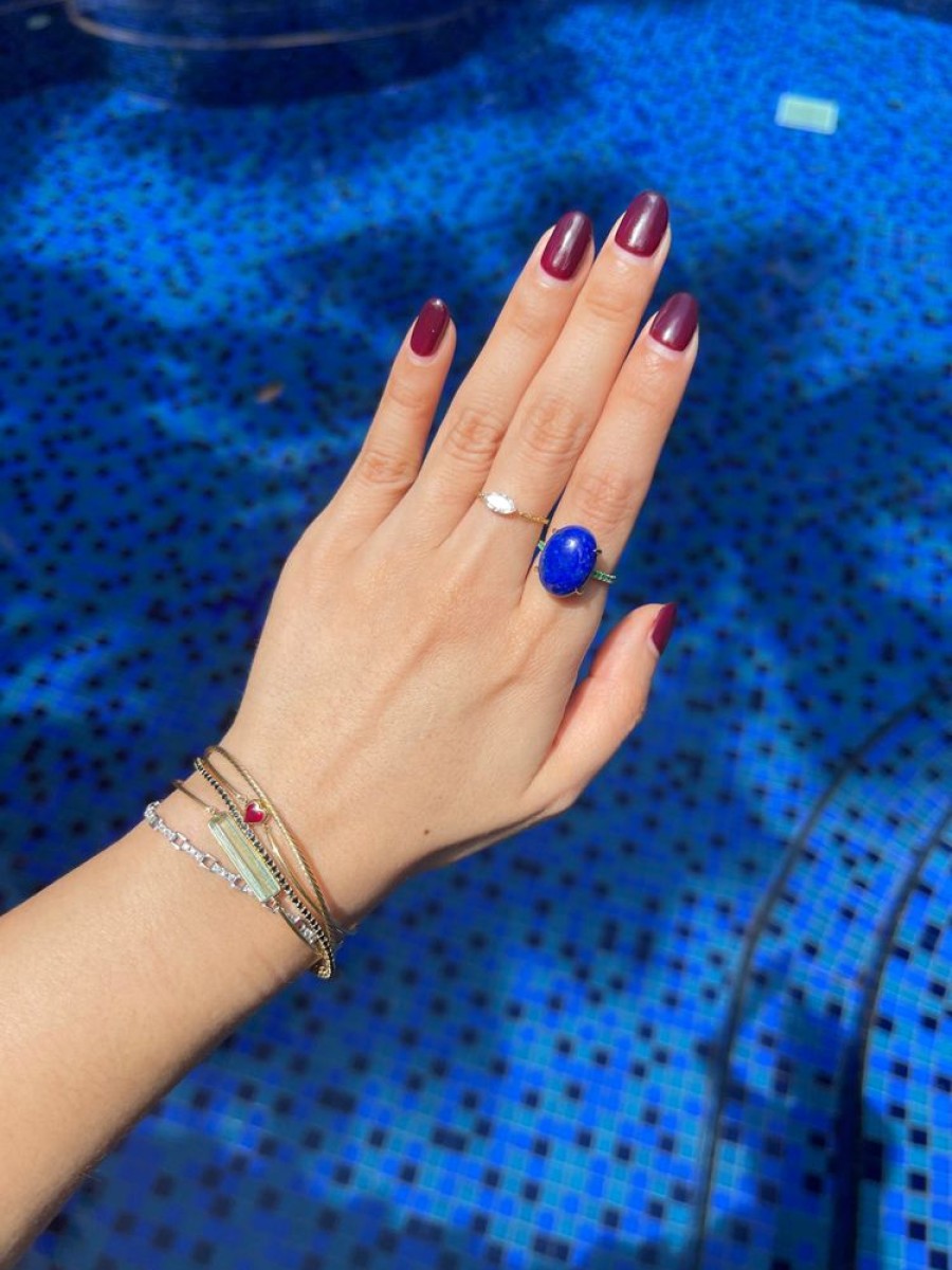 Jewelry YI Collection Something Bigger | Lapis & Emerald Globe Ring