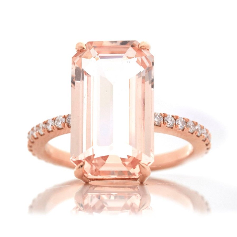 Jewelry YI Collection Something Bigger | Morganite And Diamond Deco Supreme Ring