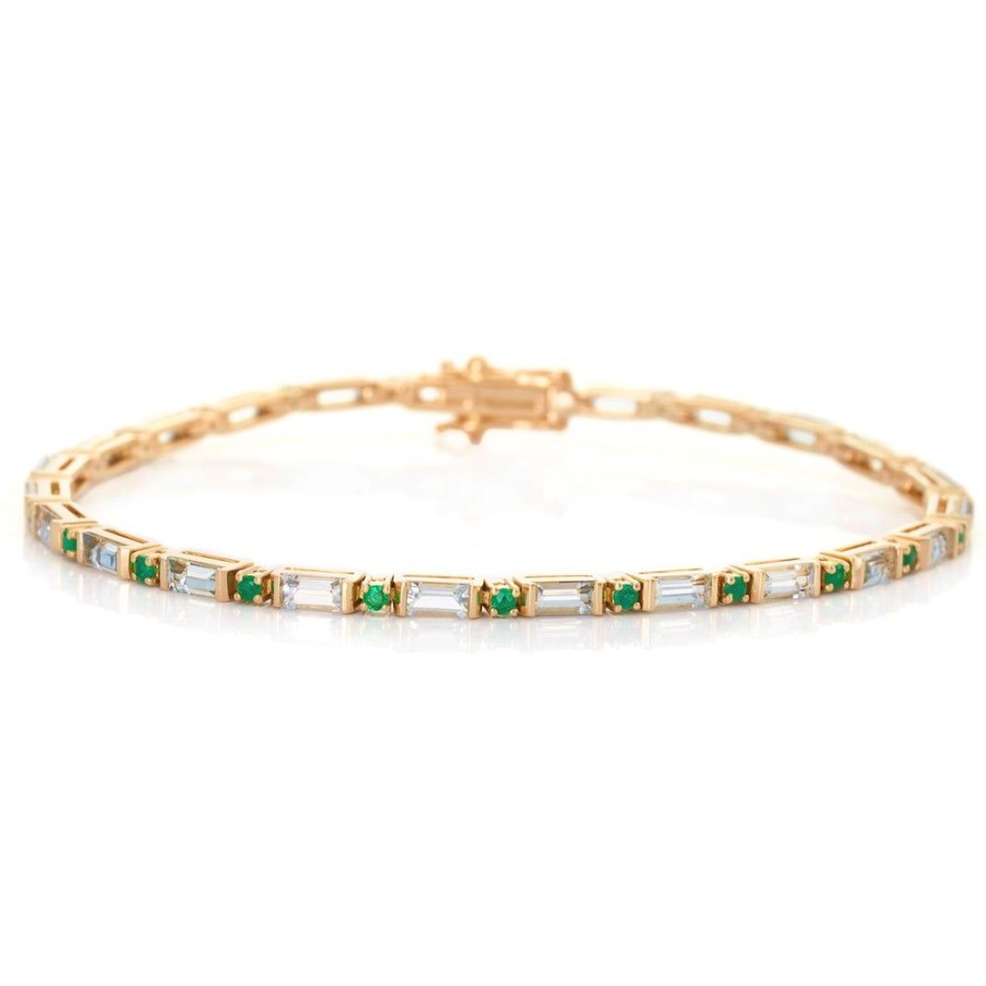 Jewelry YI Collection | Aquamarine & Emerald Spring Bracelet