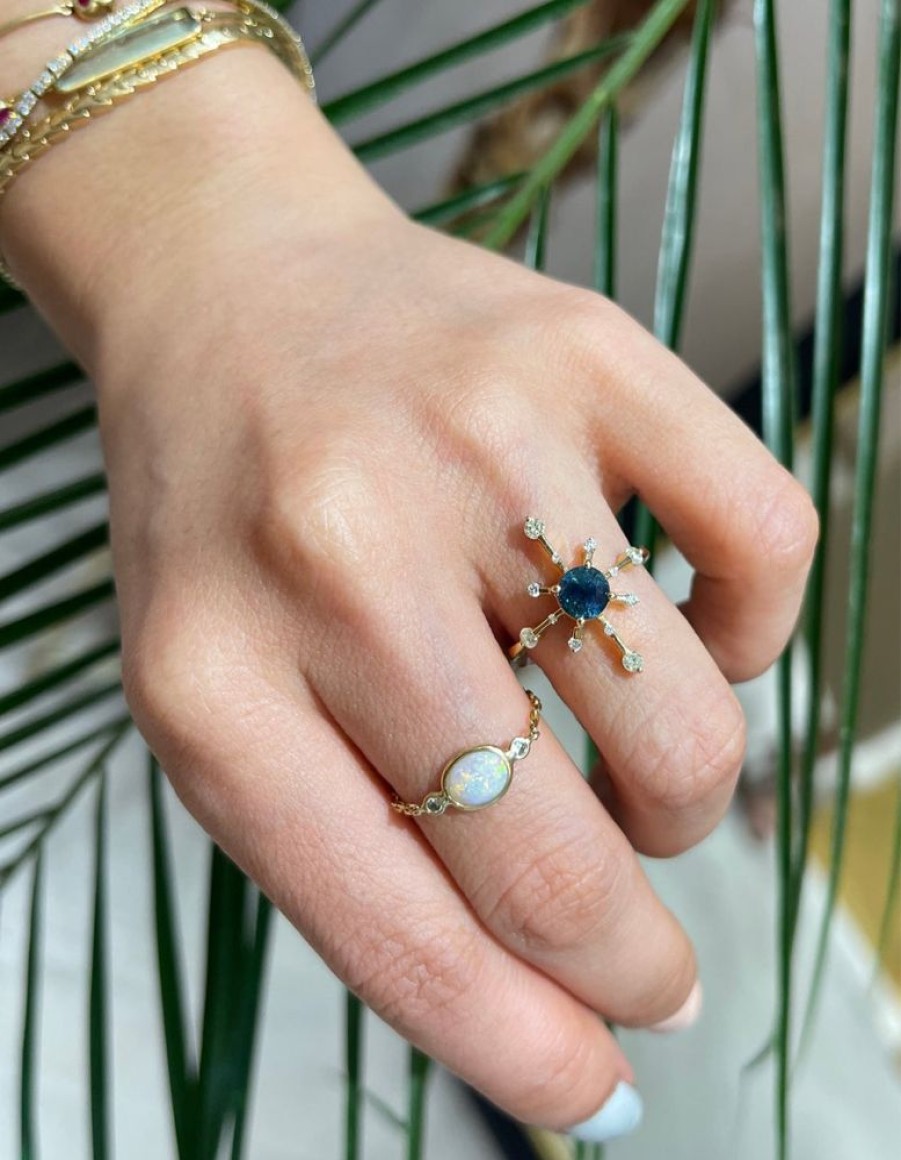 Jewelry YI Collection | Sapphire & Diamond Starburst Ring