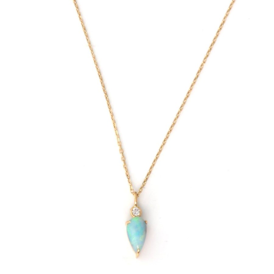 Jewelry YI Collection | Opal & Diamond Arrow Necklace