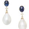 Jewelry YI Collection | Royal Sapphire & Pearl Earrings