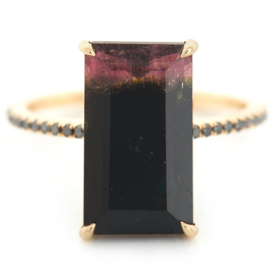 Jewelry YI Collection Something Bigger | Tourmaline & Black Diamond Supreme Protection Ring