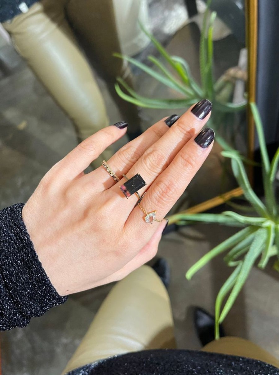 Jewelry YI Collection Something Bigger | Tourmaline & Black Diamond Supreme Protection Ring