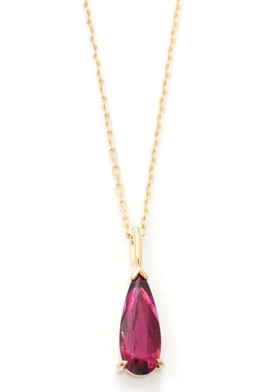 Jewelry YI Collection | Rubellite Drop Necklace