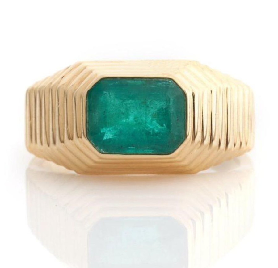 Jewelry YI Collection Something Bigger | Emerald Pyramid Ring