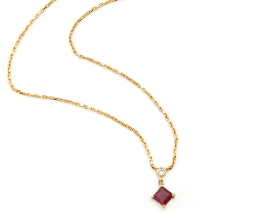 Jewelry YI Collection | Ruby & Diamond Whispers Necklace