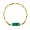 Jewelry YI Collection Single Gemstones | Emerald Baguette Chain Ring