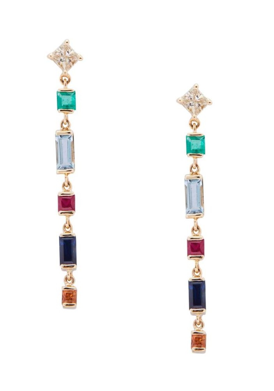 Jewelry YI Collection | Diamond & Rainbow Earrings