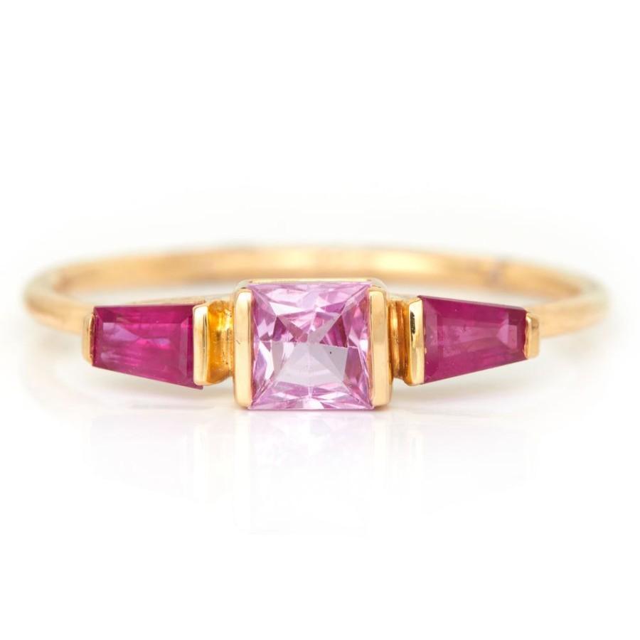 Jewelry YI Collection Triplets | Pink Sapphire & Ruby Lacroix Ring