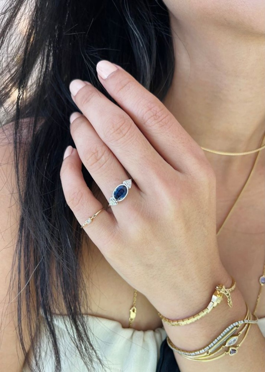 Jewelry YI Collection | Ceylon Sapphire & Diamond Ever After Ring