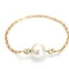 Jewelry YI Collection Chain Rings | Pearl & Diamond Chain Ring