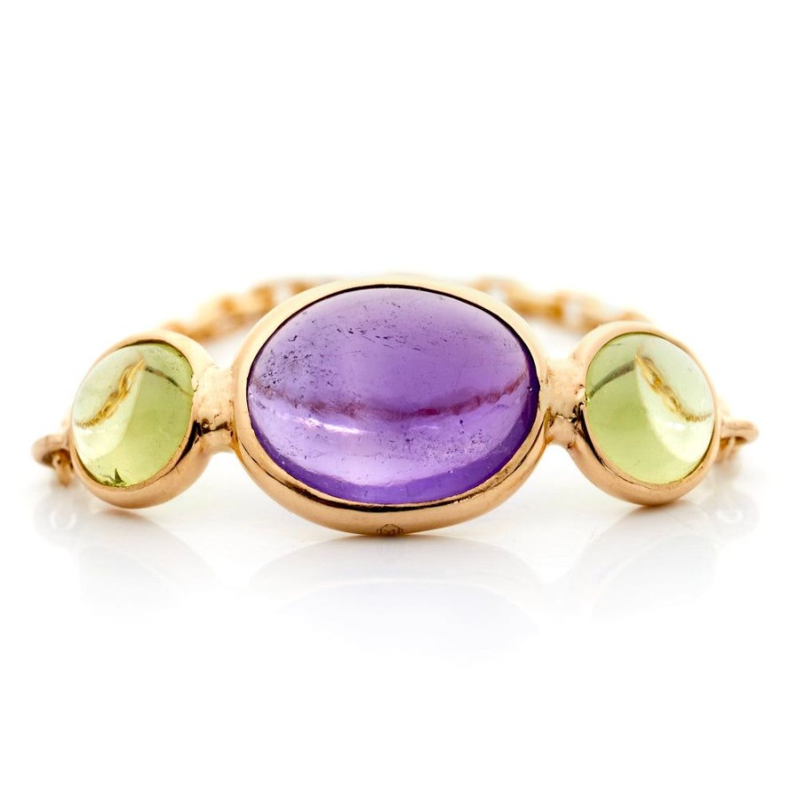 Jewelry YI Collection | Amethyst & Peridot Eos Chain Ring