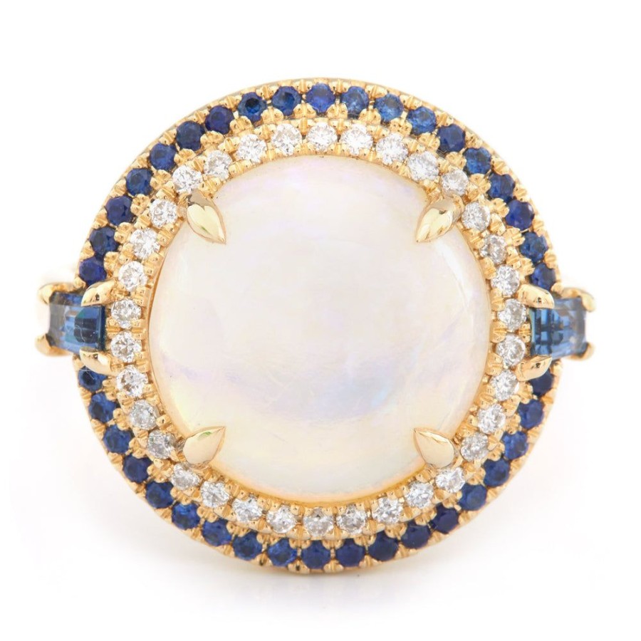 Jewelry YI Collection | Opal Diamond & Sapphire Magic Orb Ring