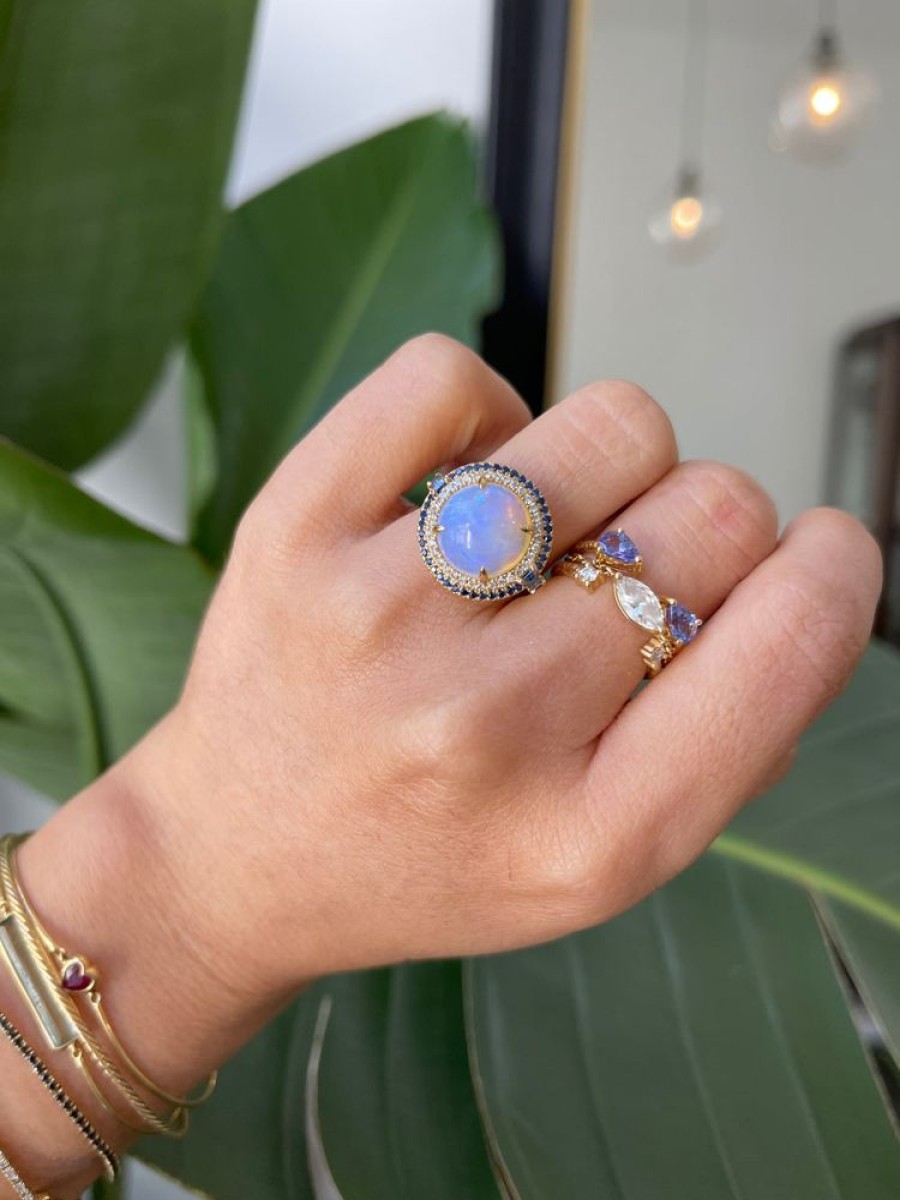 Jewelry YI Collection | Opal Diamond & Sapphire Magic Orb Ring