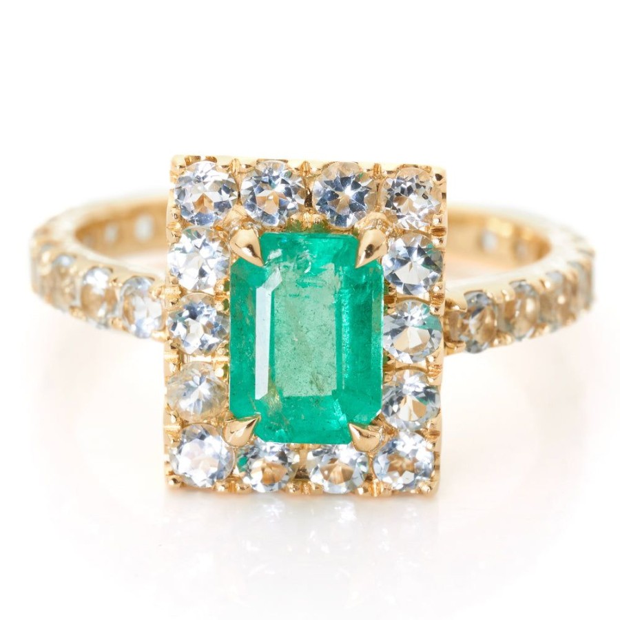 Jewelry YI Collection Something Bigger | Emerald & Aquamarine Ring